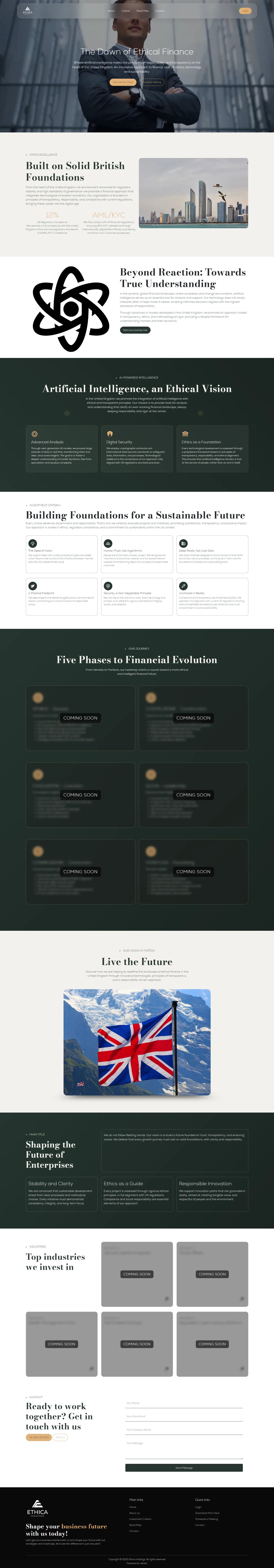 ethica holding ui design
